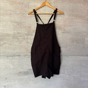 Torrid Size One Black Short Overalls with Adjustable Straps